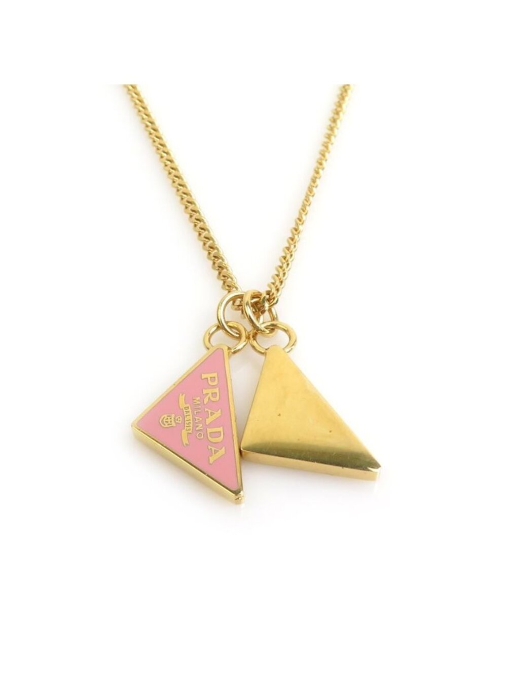 Prada Necklace Triangle Logo